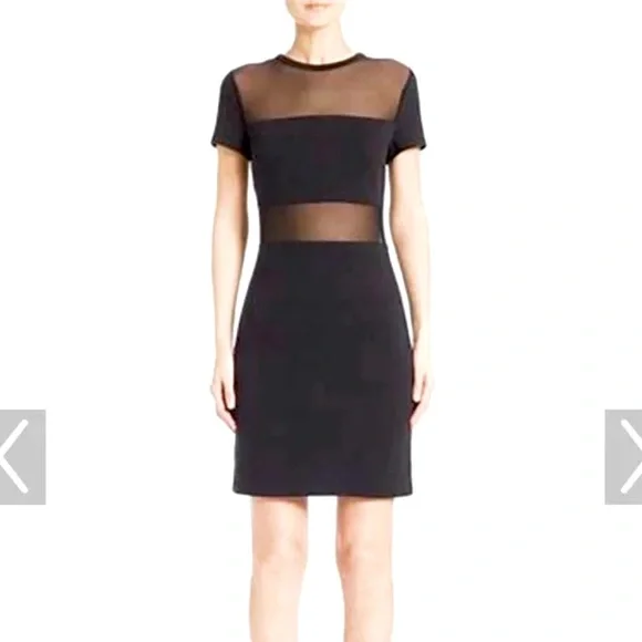 michael kors mesh dress Michael Kors Mesh Combo Dress, Black, Women's Small